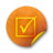 Orange sticker badges 044